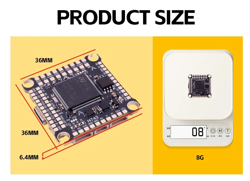 HPXGRC H743 Flight Controller in-built Barometer & Dual Gyroscope With ...