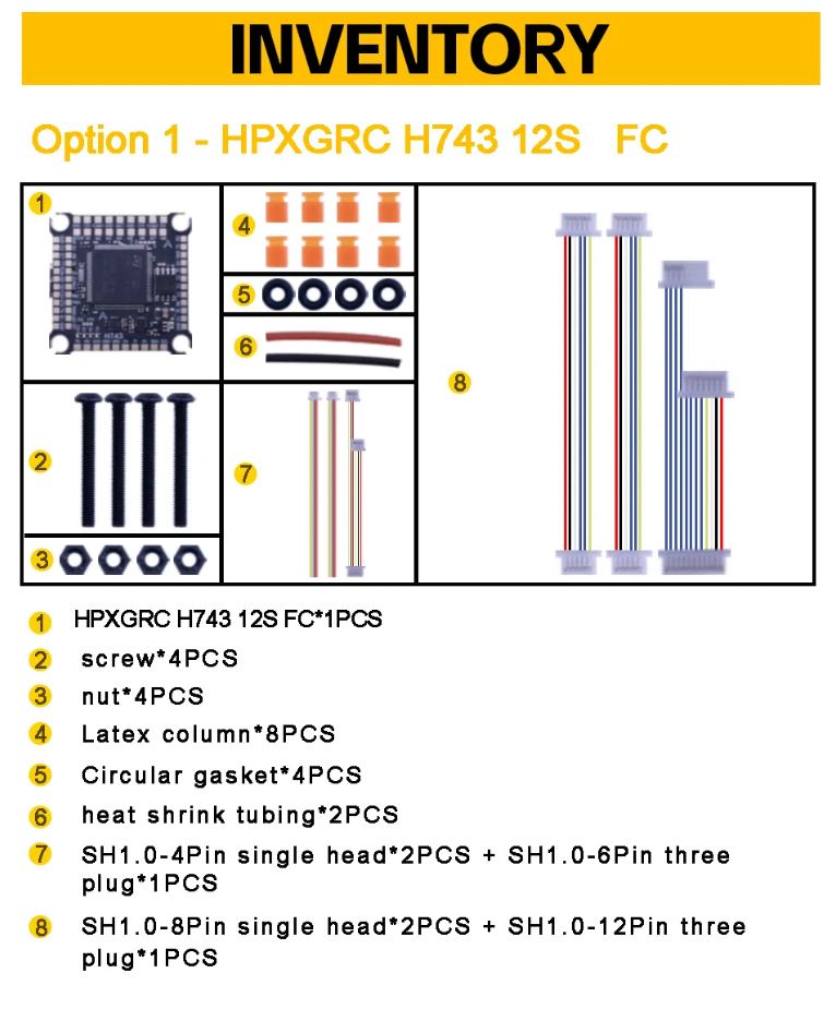 HPXGRC H743 Flight Controller in-built Barometer & Dual Gyroscope With ...